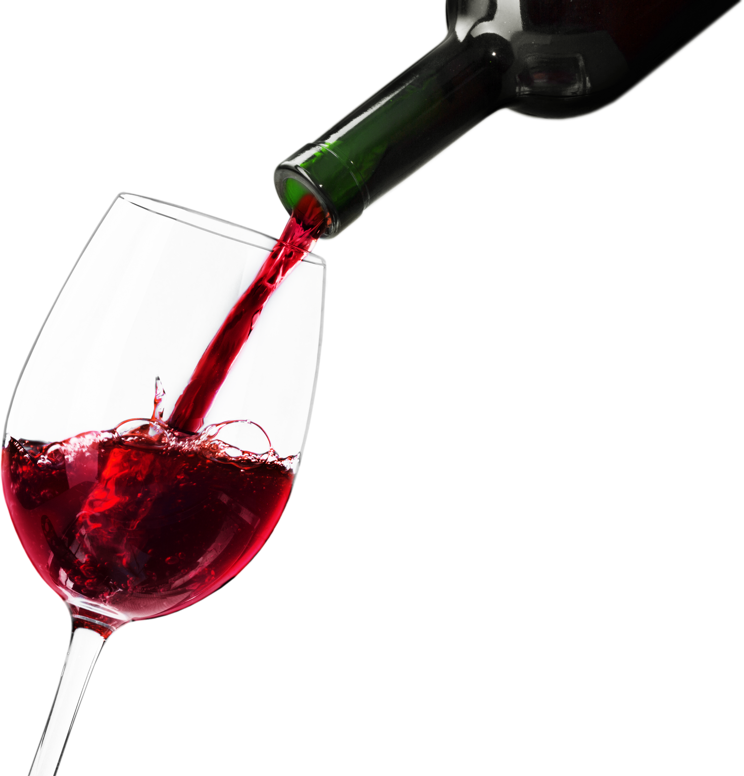 Pouring Red Wine in a Glass